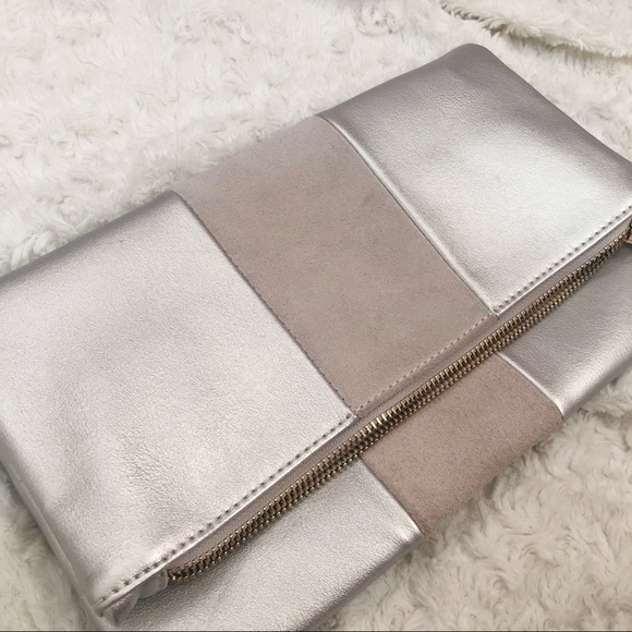 {BP} Metallic Fold Over Clutch - Picture 3 of 8